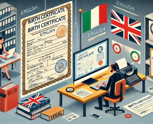 Tradurre un certificato di nascita dall'inglese all'italiano